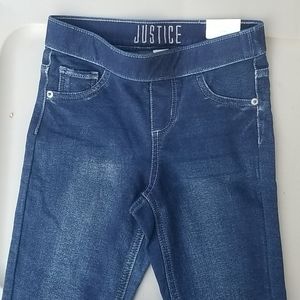 Justice Jeggings Rich Blue Distressed